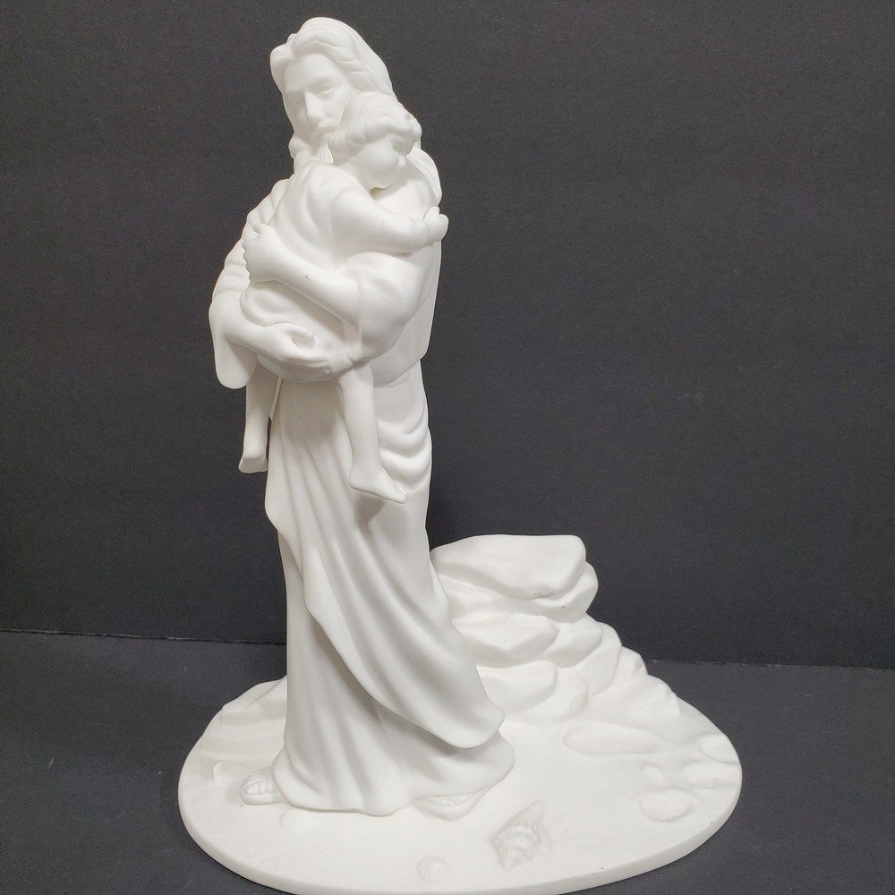 Lenox Footprints in the Sand Figurine Religious Art White
